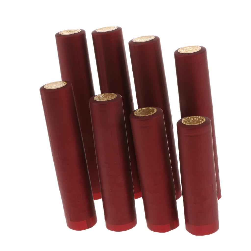 100 PVC Wine Bottle Heat Shrink Capsules 34mm -Burgundy(Gold Top)