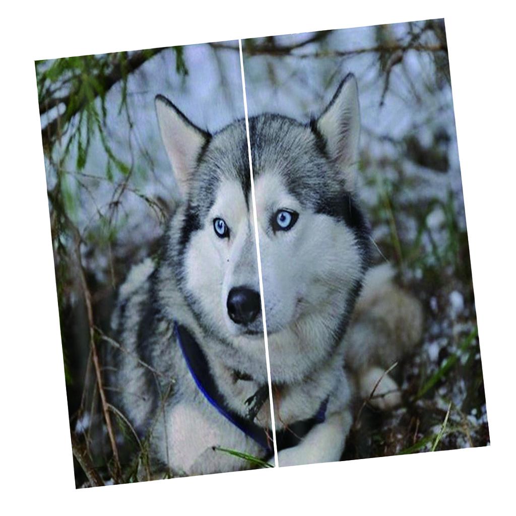 2 Panel Set Digital Printing Curtains 3D Animals Wolf-75x166cm
