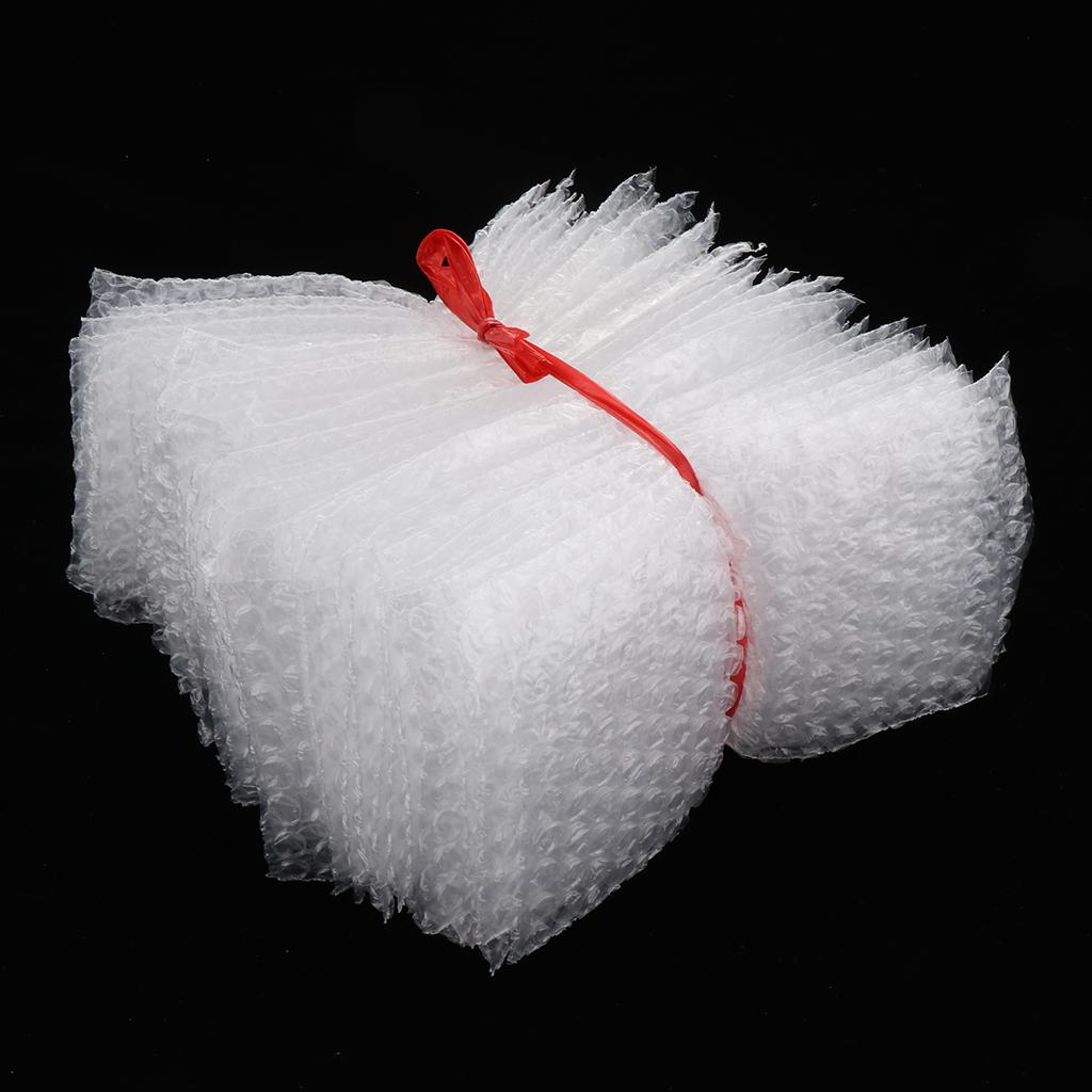 Pack of 50, Bubble Out Pouches Bags Wrap Cushioning Clear 13x25cm