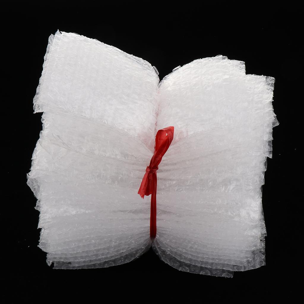 Pack of 50, Bubble Out Pouches Bags Wrap Cushioning Clear 13x25cm