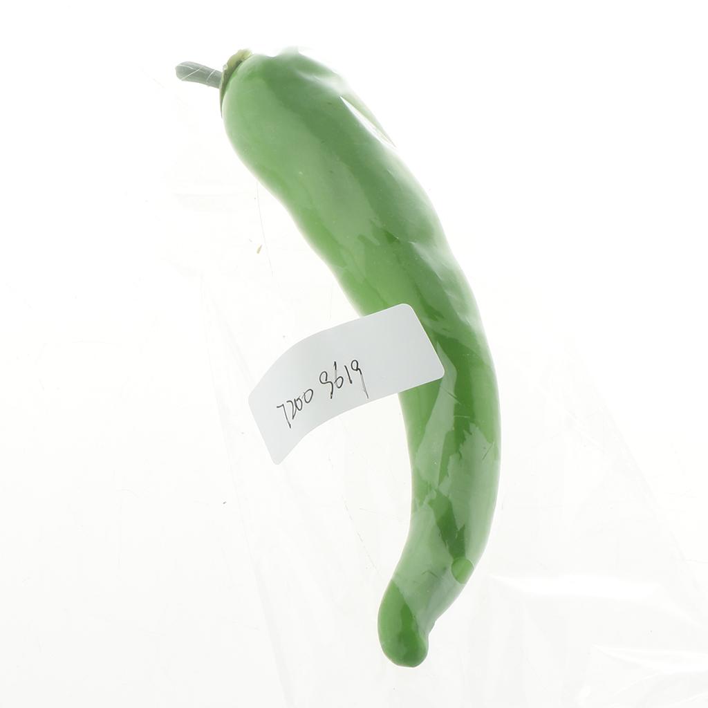 Artificial Lifelike Fake Food Green Chilli