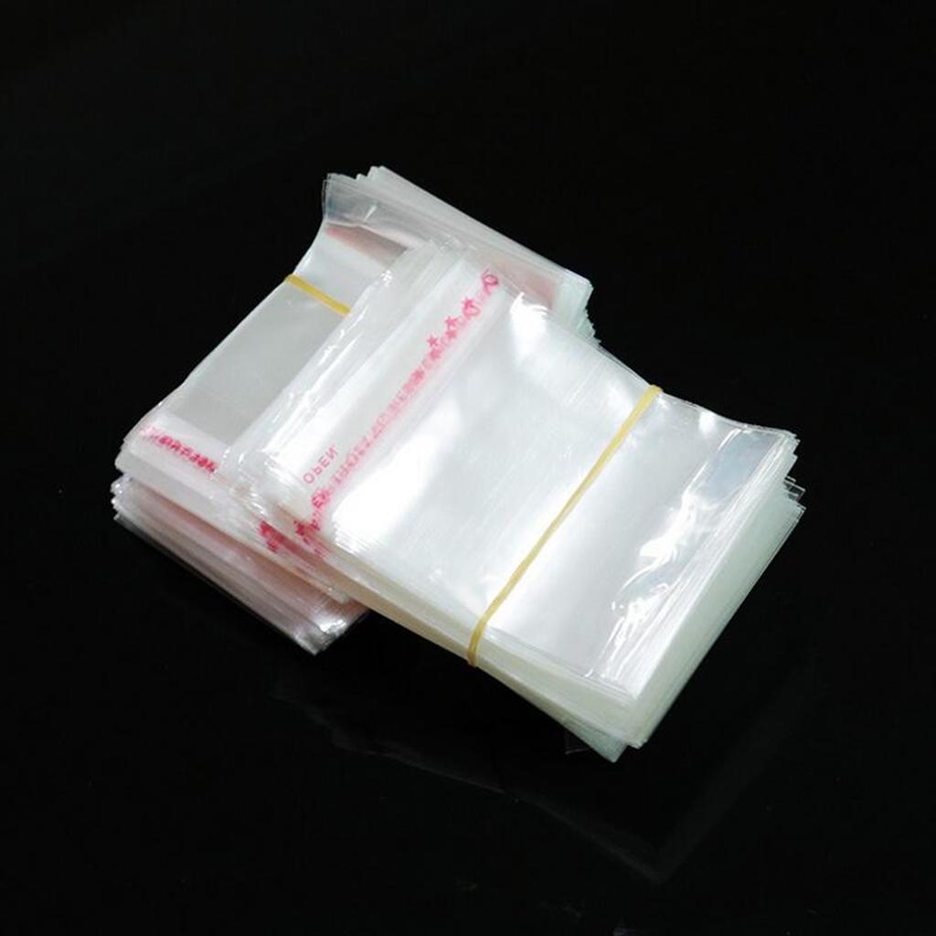 200pcs Transparent Opp Bag Plastic Bags Self Adhesive Seal 6x8cm