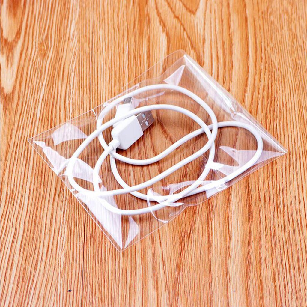 200pcs Transparent Opp Bag Plastic Bags Self Adhesive Seal 10x20cm