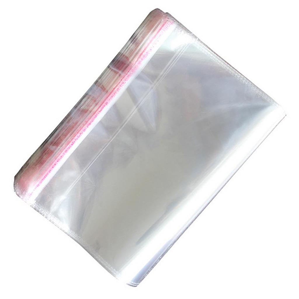 100pcs Transparent Opp Bag Plastic Bags Self Adhesive Seal 30x40cm