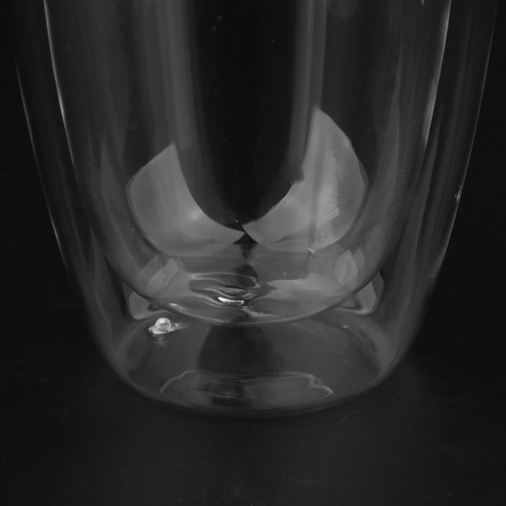 Double Layer Heat-Insulated Glass Transparent Glass Cup for Office 450ML