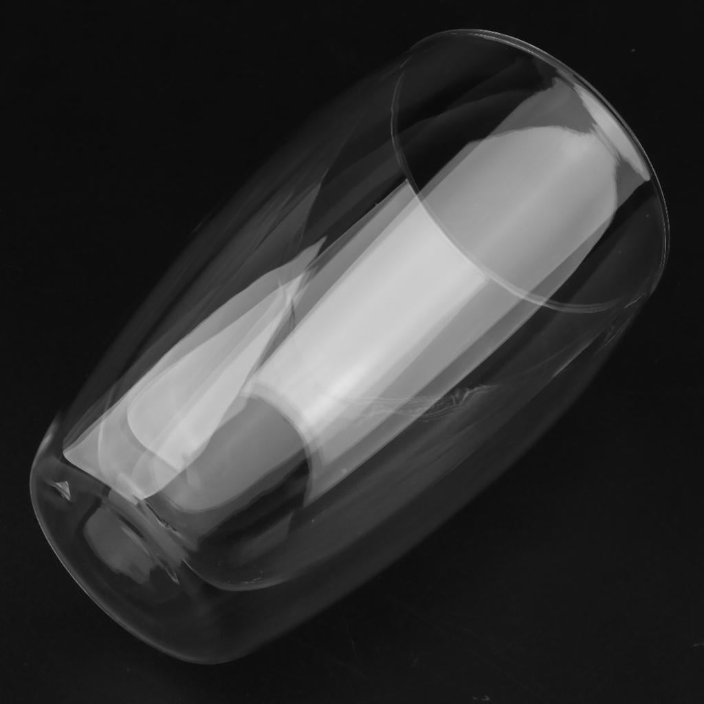 Double Layer Heat-Insulated Glass Transparent Glass Cup for Office 450ML