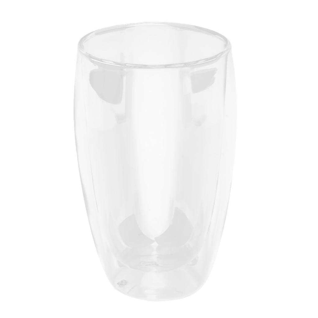 Double Layer Heat-Insulated Glass Transparent Glass Cup for Office 450ML