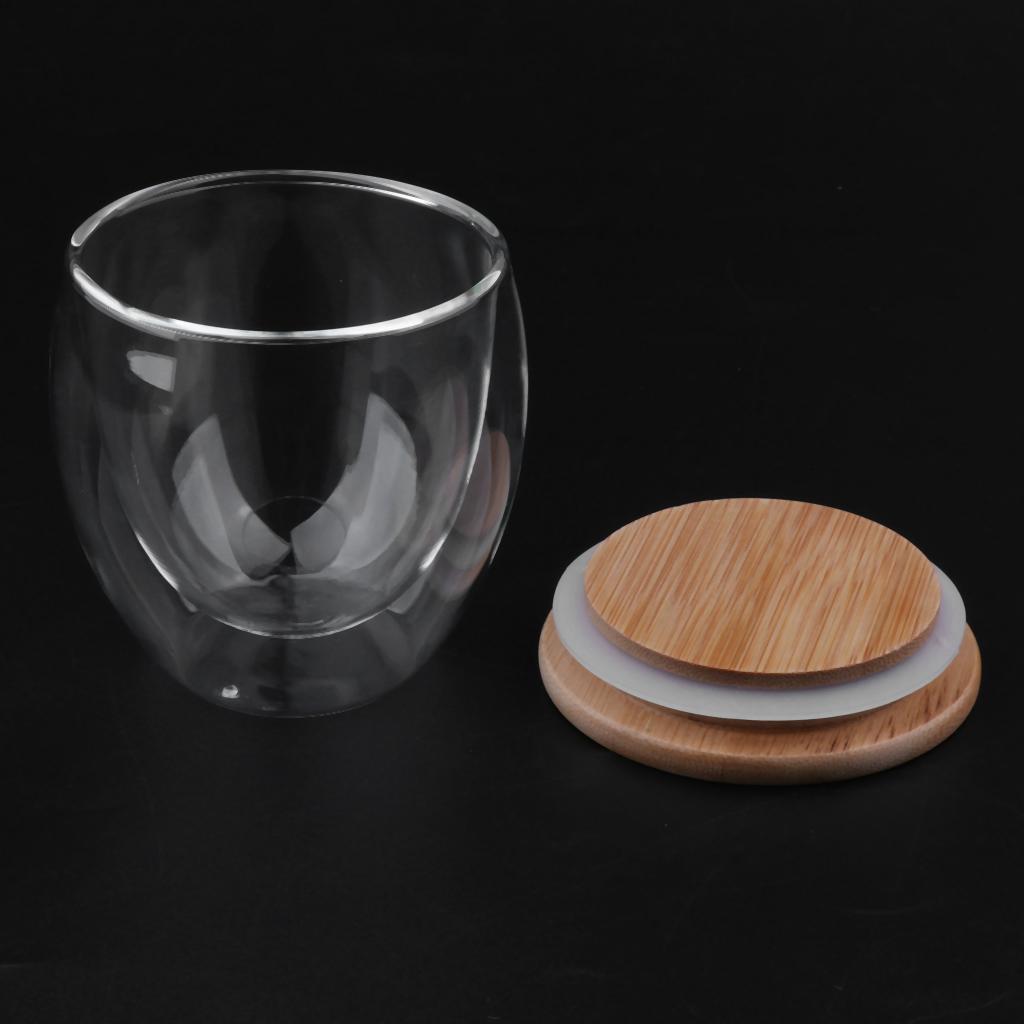 Double Walled Water Glass Transparent Glass 201-400 ml for Household style-3