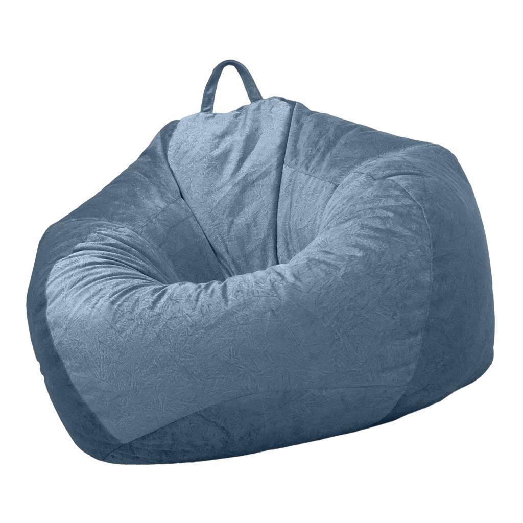 Audlt Teen Size Bean Bag Chair Cover Bedding Toy Storage Blue