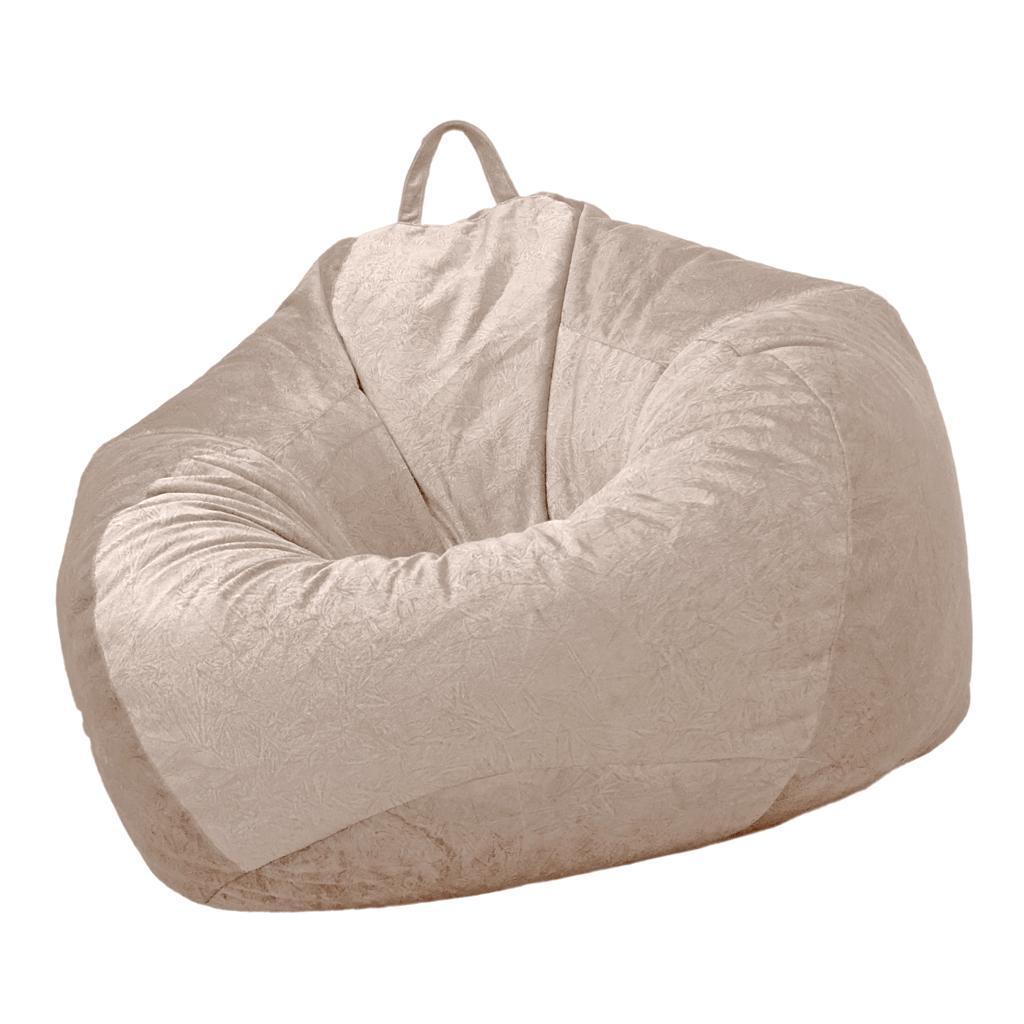 Audlt Teen Size Bean Bag Chair Cover Bedding Toy Storage Light Brown