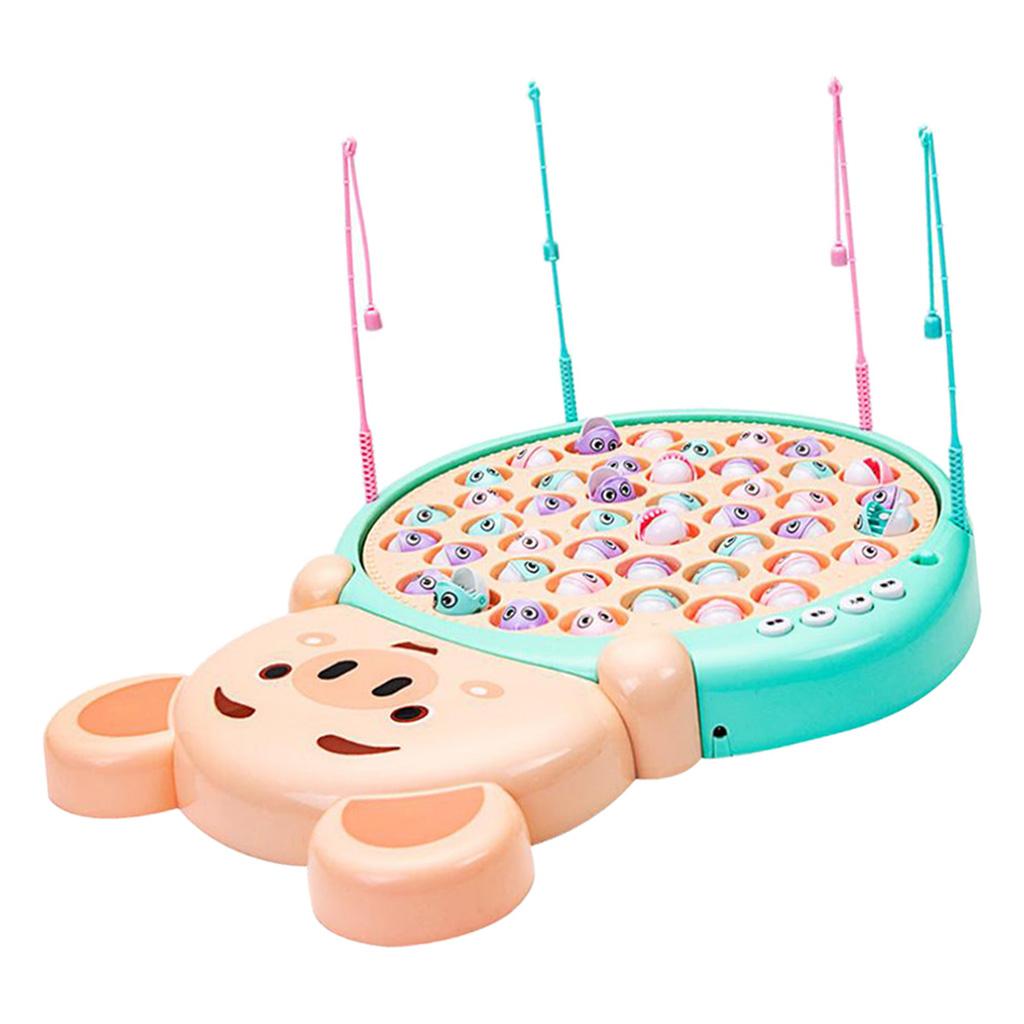 Toddler Cartoon Pig Magnetic Fishing Game Set Kids Early Educational Toys
