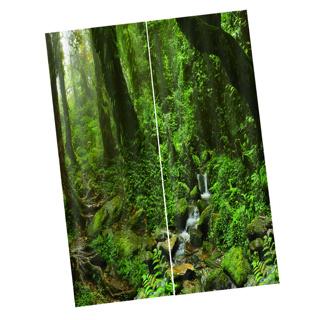 Digital Printing 3D Window Curtains for Living Bedroom 140x100cm -Forest