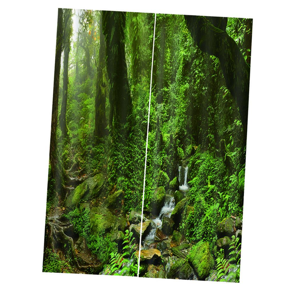 Digital Printing 3D Window Curtains for Living Bedroom 140x100cm -Forest