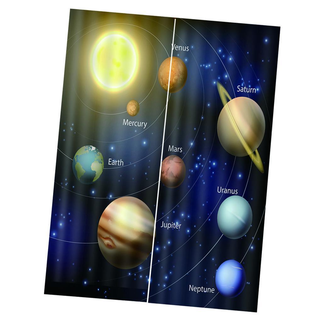 3D Planet Printing Window Curtains for Living Room Bedroom Decor 150 x 166cm