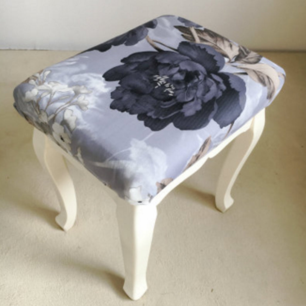Stool face dust cover dressing table stool set Chinese style Flower 14