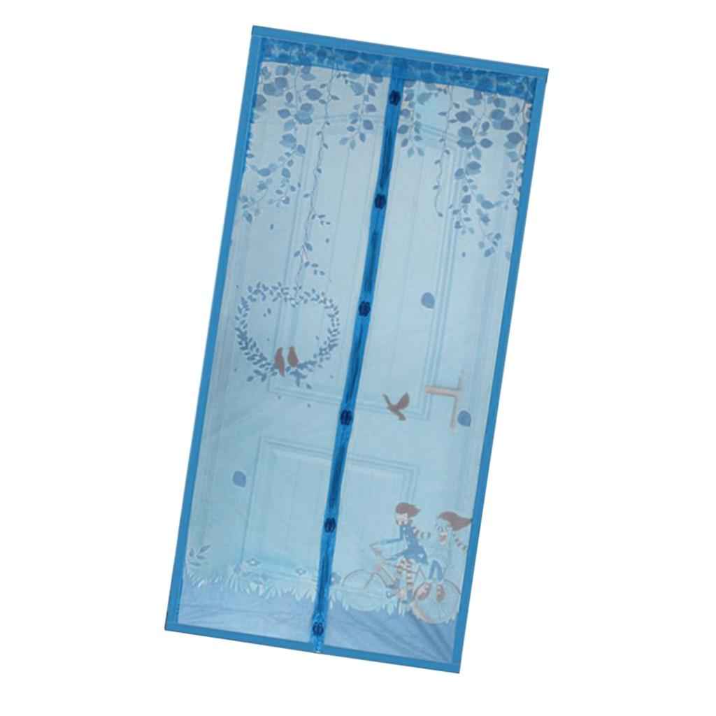 Anti-Bugs Magnetic Mesh Door Curtain with Full Frame Hook&Loop 100x210CM