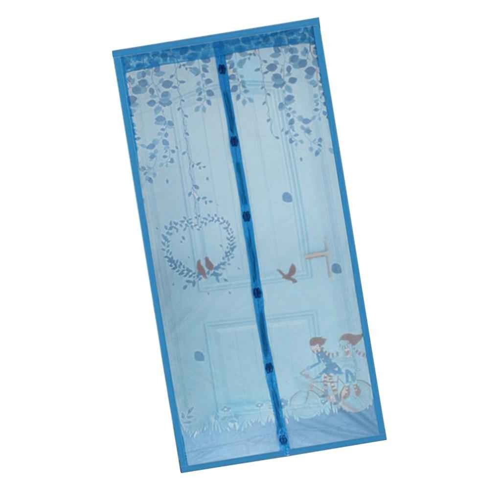Anti-Bugs Magnetic Mesh Door Curtain with Full Frame Hook&Loop 100x210CM