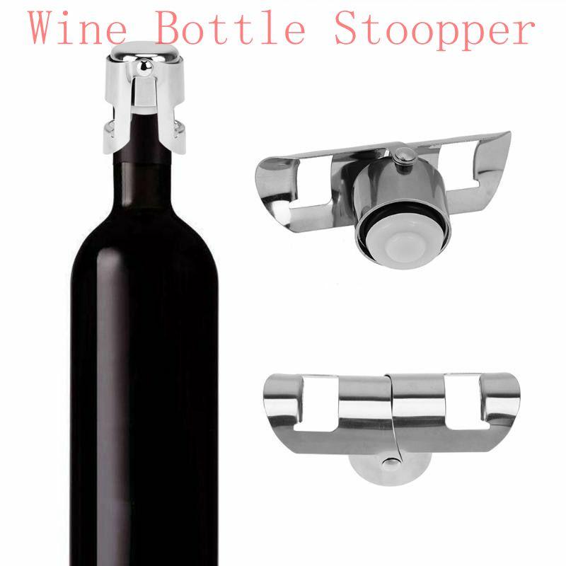 4xStainless Steel Silicone Bottles Stopper Wine Bottle Vacuum Sealer Reusable