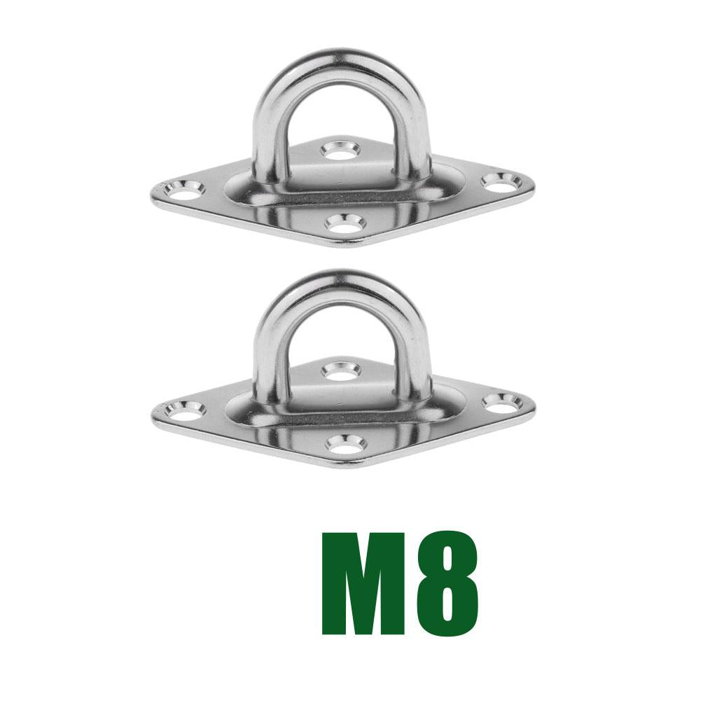 5xStainless Steel Pad Eye Diamond M8