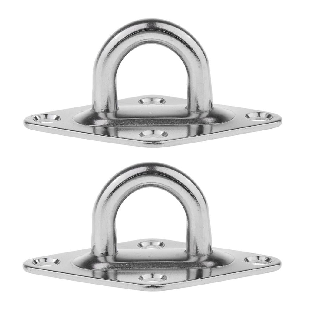6xStainless Steel Pad Eye Diamond M8