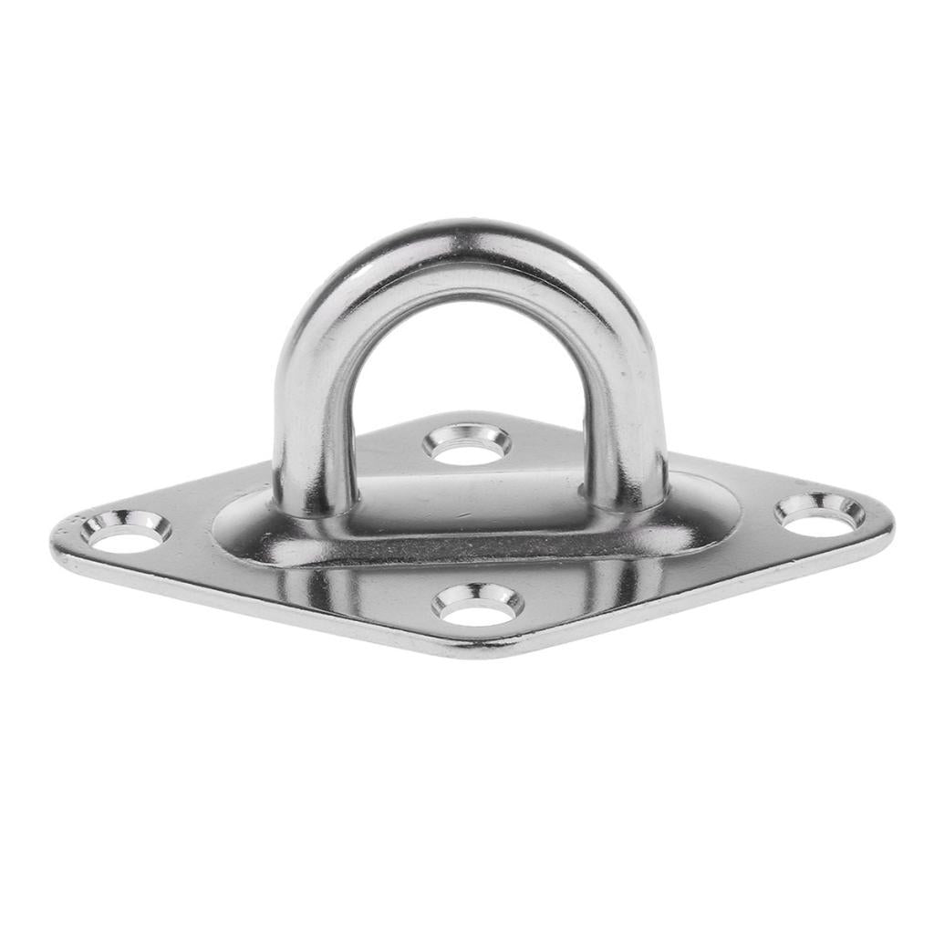 2x304 Stainless Diamond Pad Eye Durable for Marine Grade polished finish