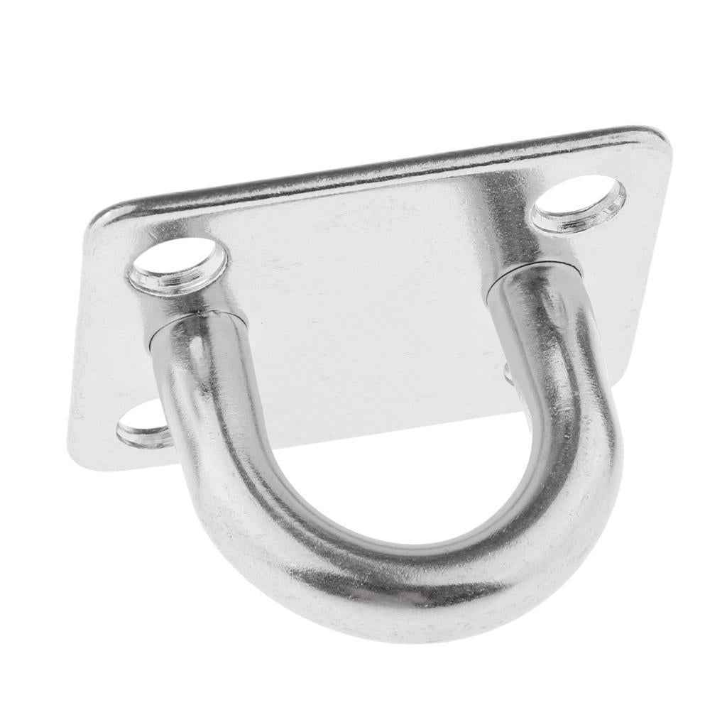 5pcs M5 Wall /Ceiling Hook Stainless Steel Pad Eye Plate Marine Boat Rigging