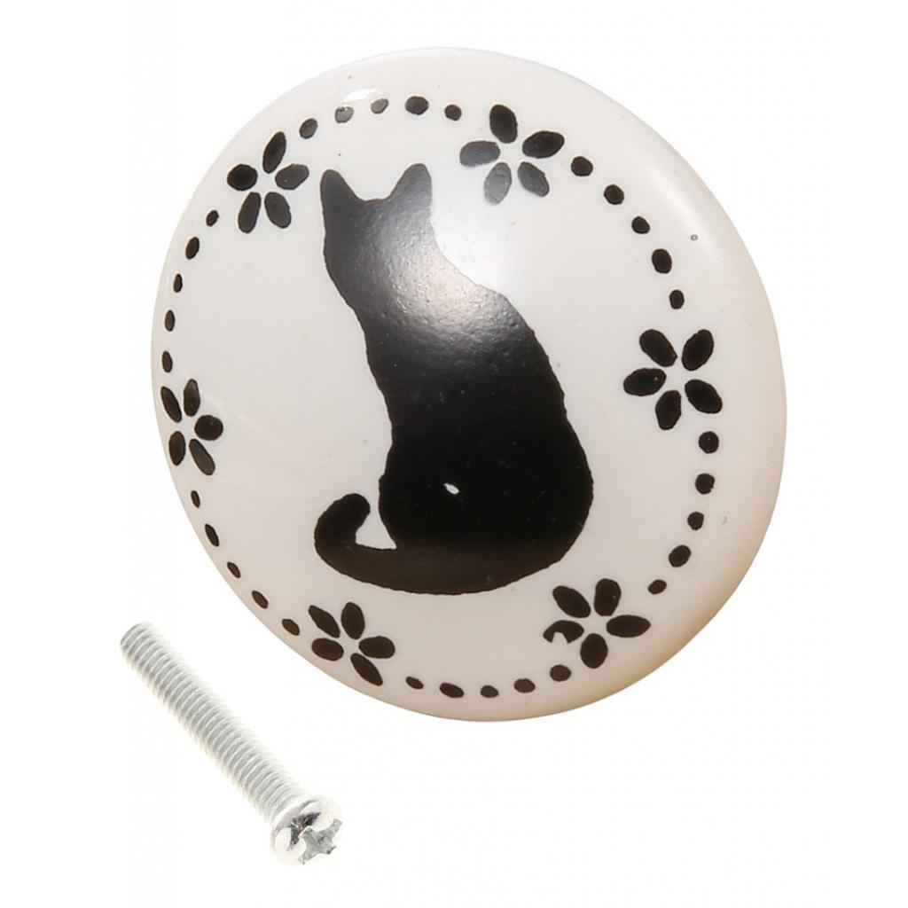 Round Trumpet Ceramic Animal Knob Door Closet Drawer Furniture Pull Handle E