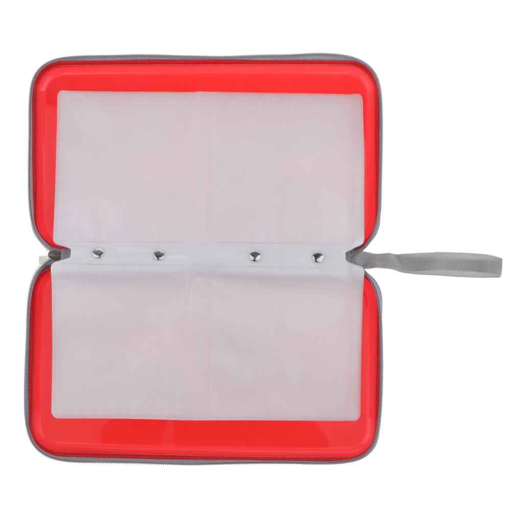 80 Disc CD Wallet DVD Case Storage Holder Bag Carry Protector Plastic Red