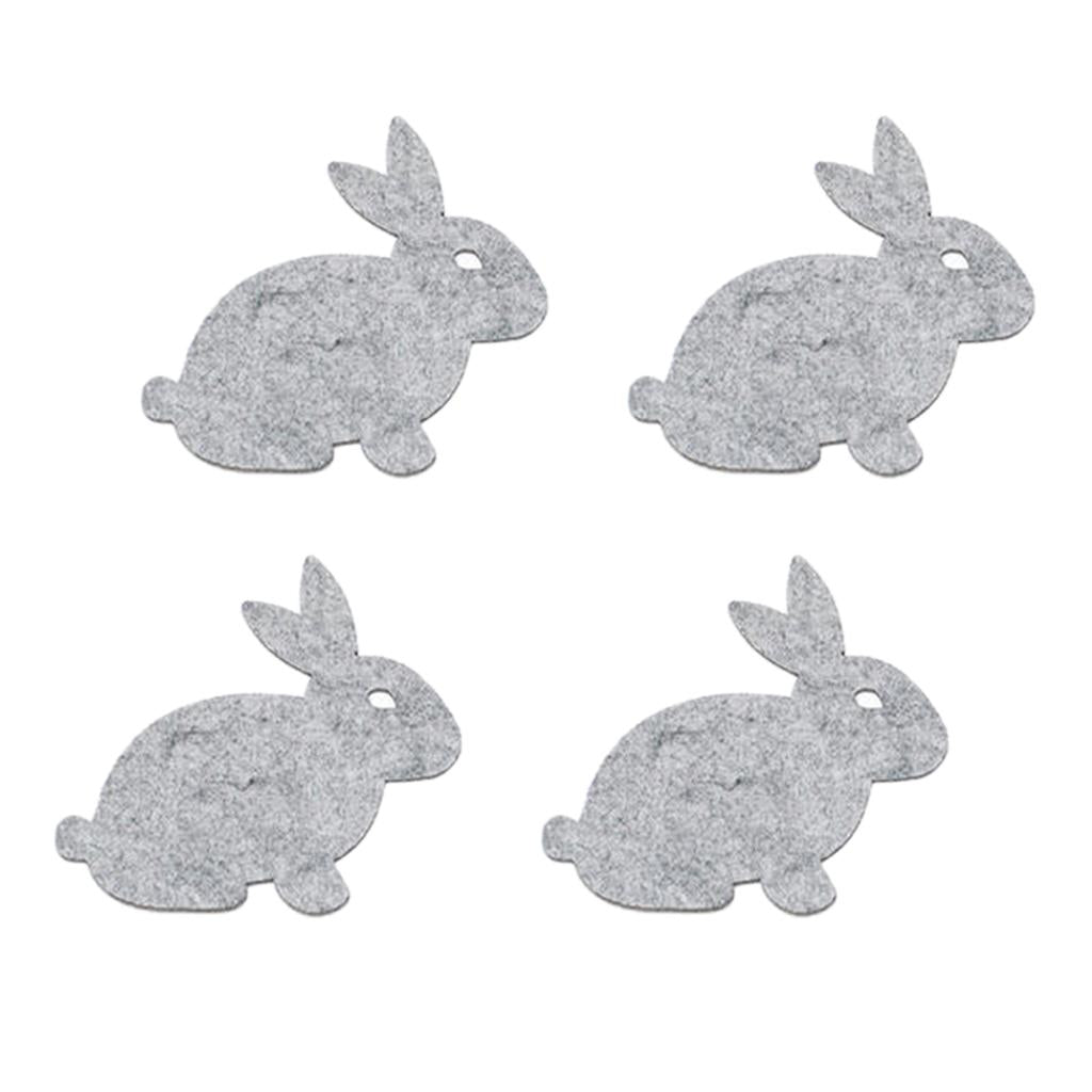 2x4Pcs Non-woven Bunny Coasters Drink Cup Mats Coasters Furniture Excess &