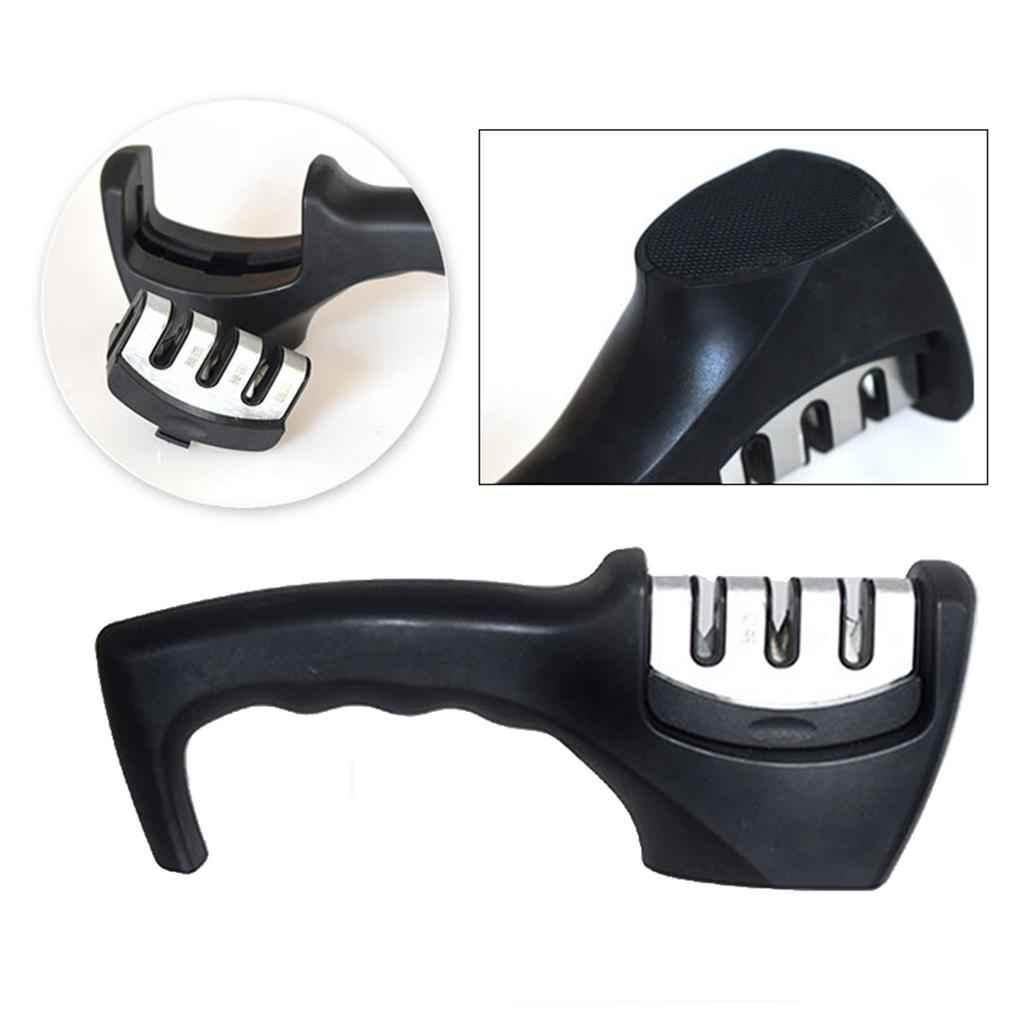 Kitchen Knife Sharpener Knives Blades Sharpening Damaged Blade Restore Black