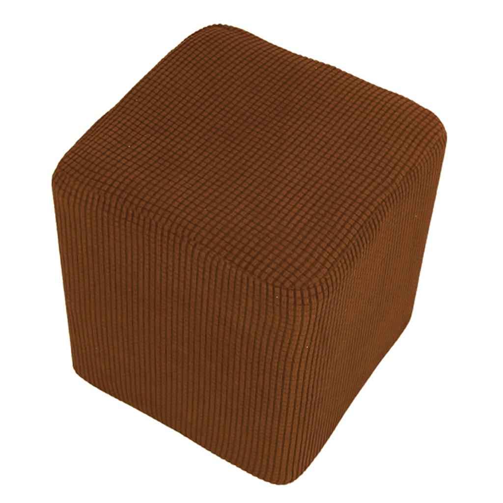 Foot Stool Slipcover Stretch Ottoman Rectangle Footstool Cover Coffee