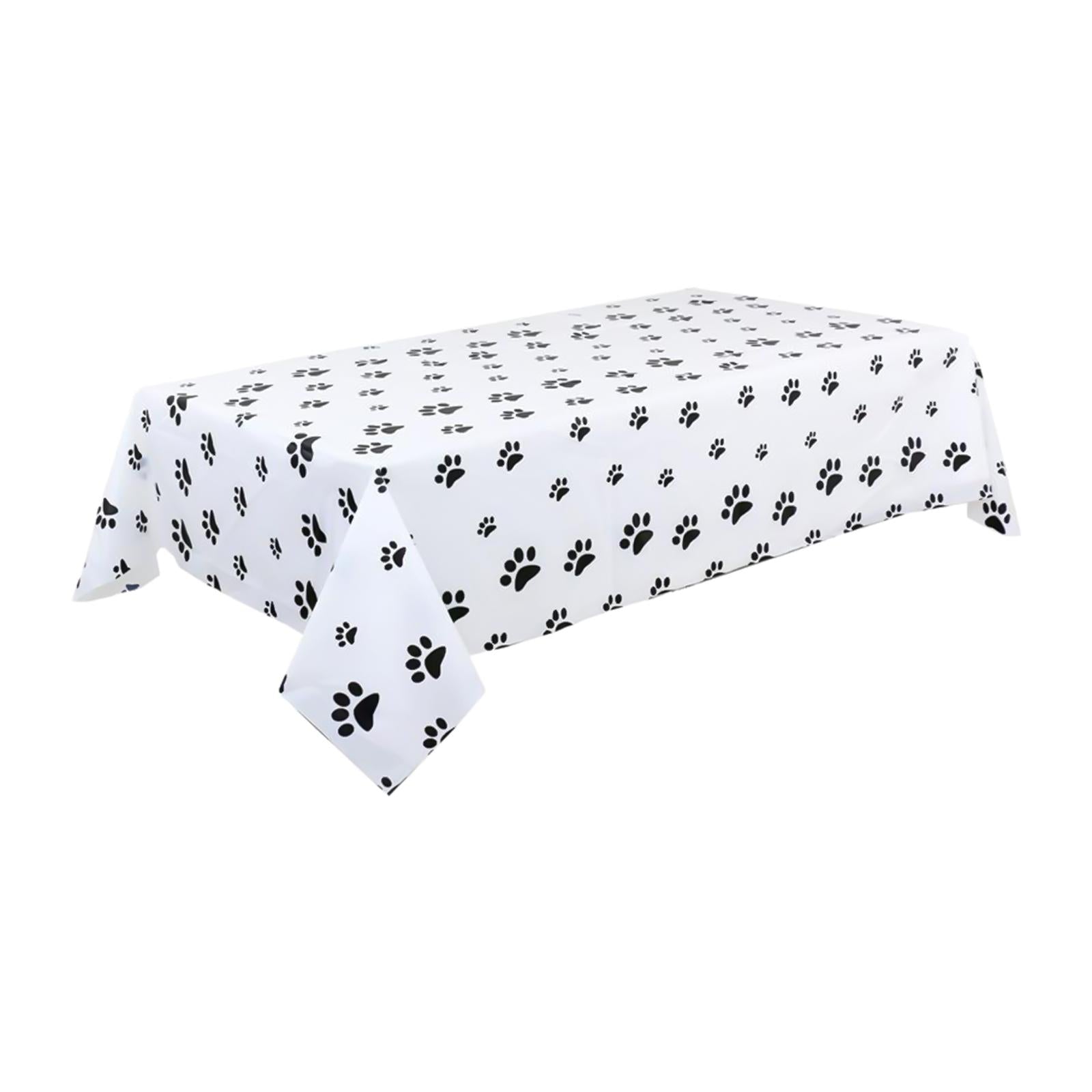 2xPVC Wipe Clean Oilcloth Tablecloth 137x274 cm Easy Wipeable Footprints