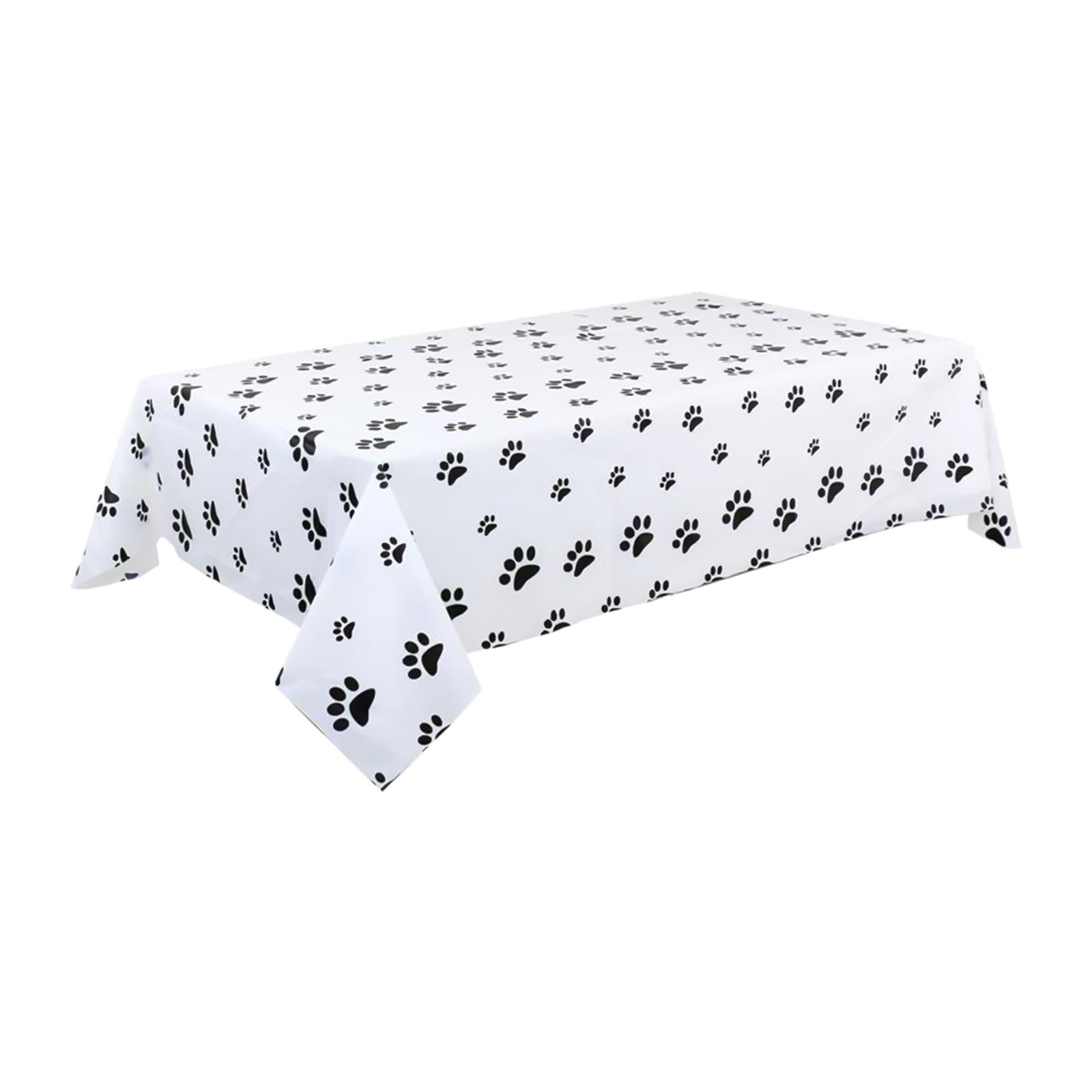 2xPVC Wipe Clean Oilcloth Tablecloth 137x274 cm Easy Wipeable Footprints