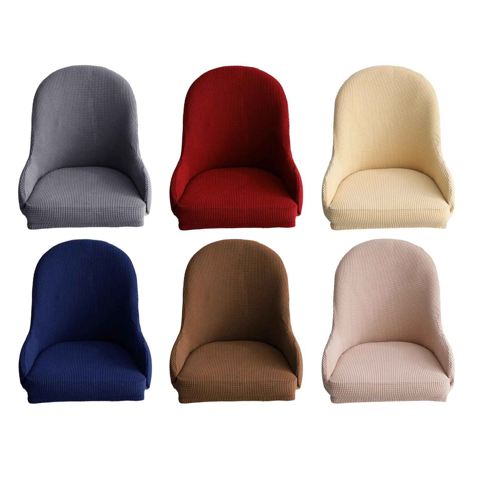 1pc Wing Back Dining Chair Cover Reusable Protector Seat Covers for Decor gray