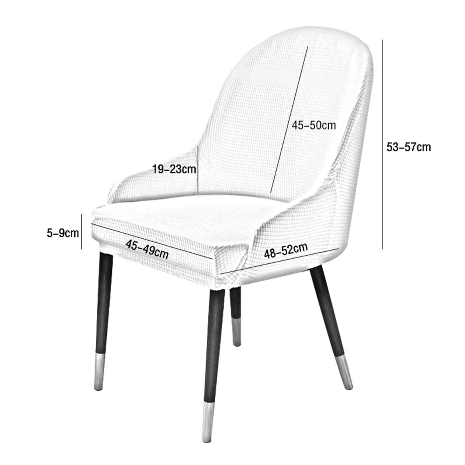 1pc Wing Back Dining Chair Cover Reusable Protector Seat Covers for Decor khaki