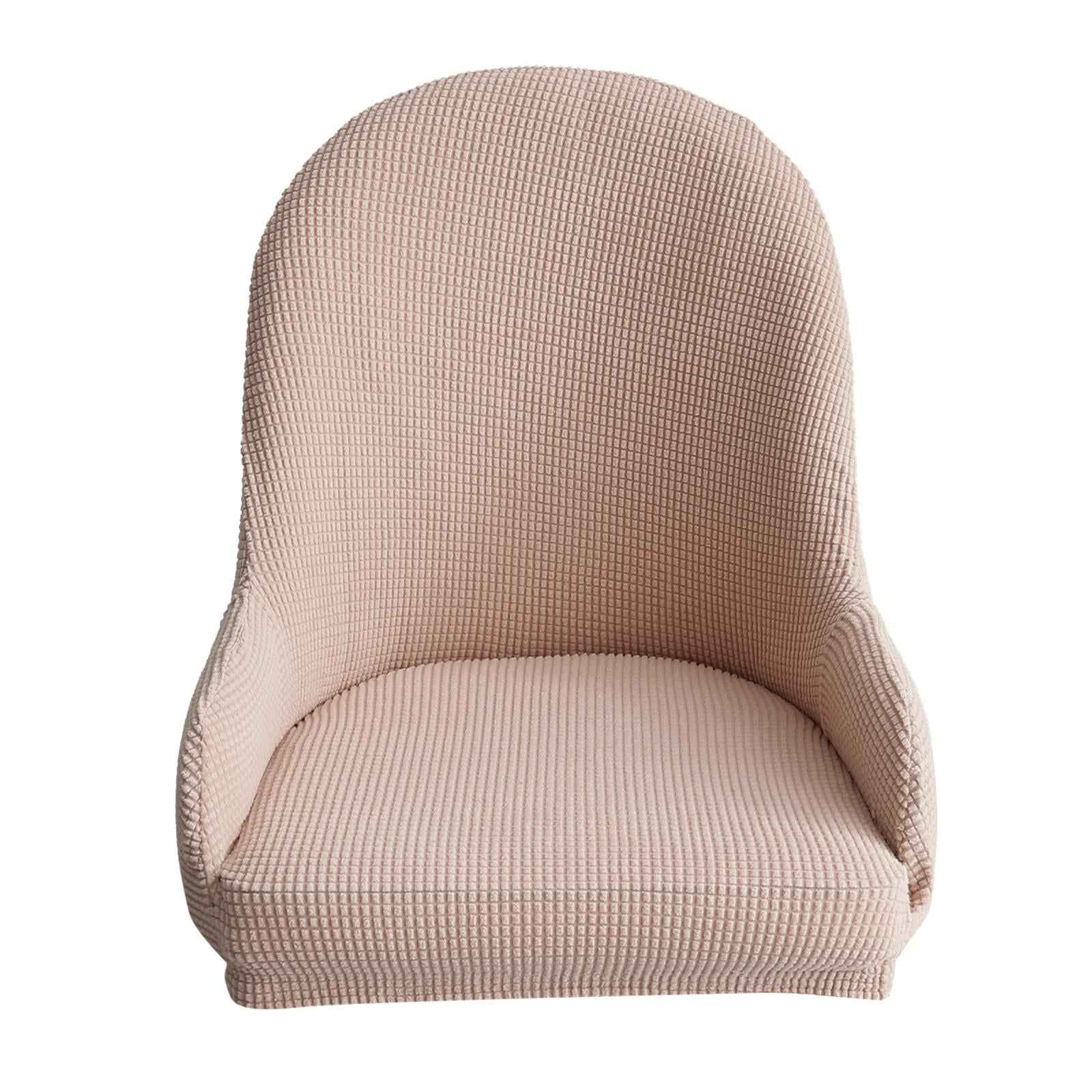 1pc Wing Back Dining Chair Cover Reusable Protector Seat Covers for Decor khaki