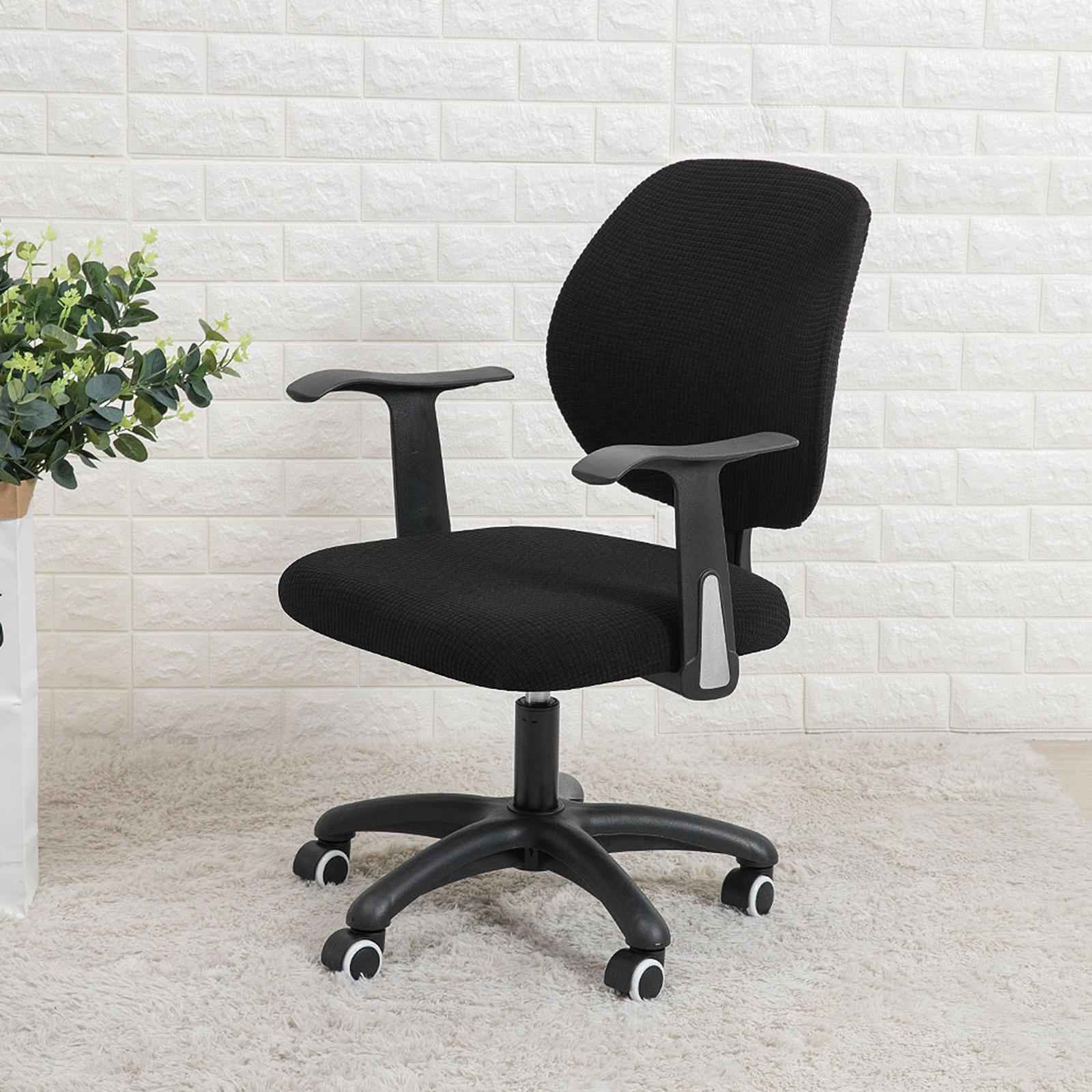 Office Computer Chair Stretchable Rotating Chair Seat Covers Black