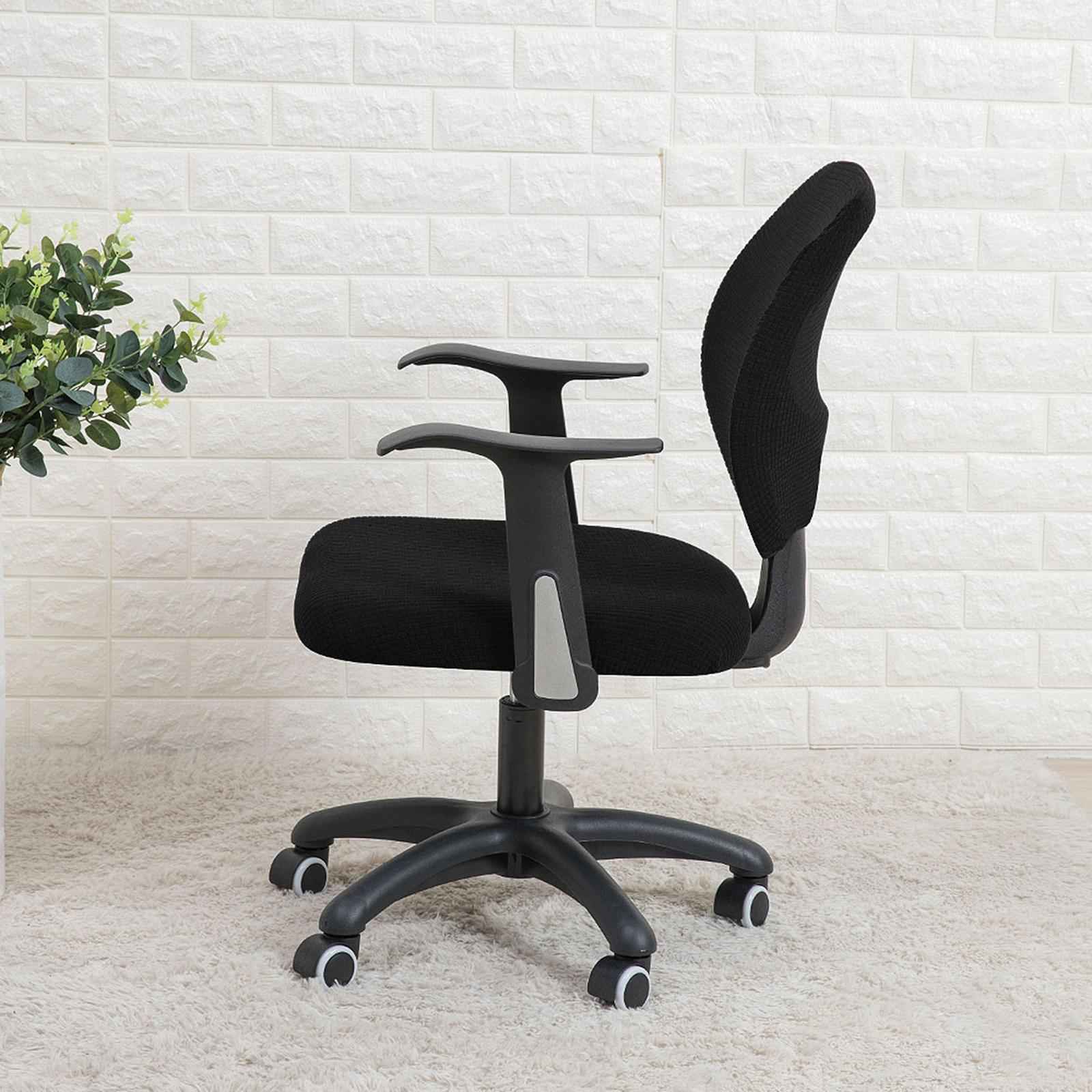 Office Computer Chair Stretchable Rotating Chair Seat Covers Black