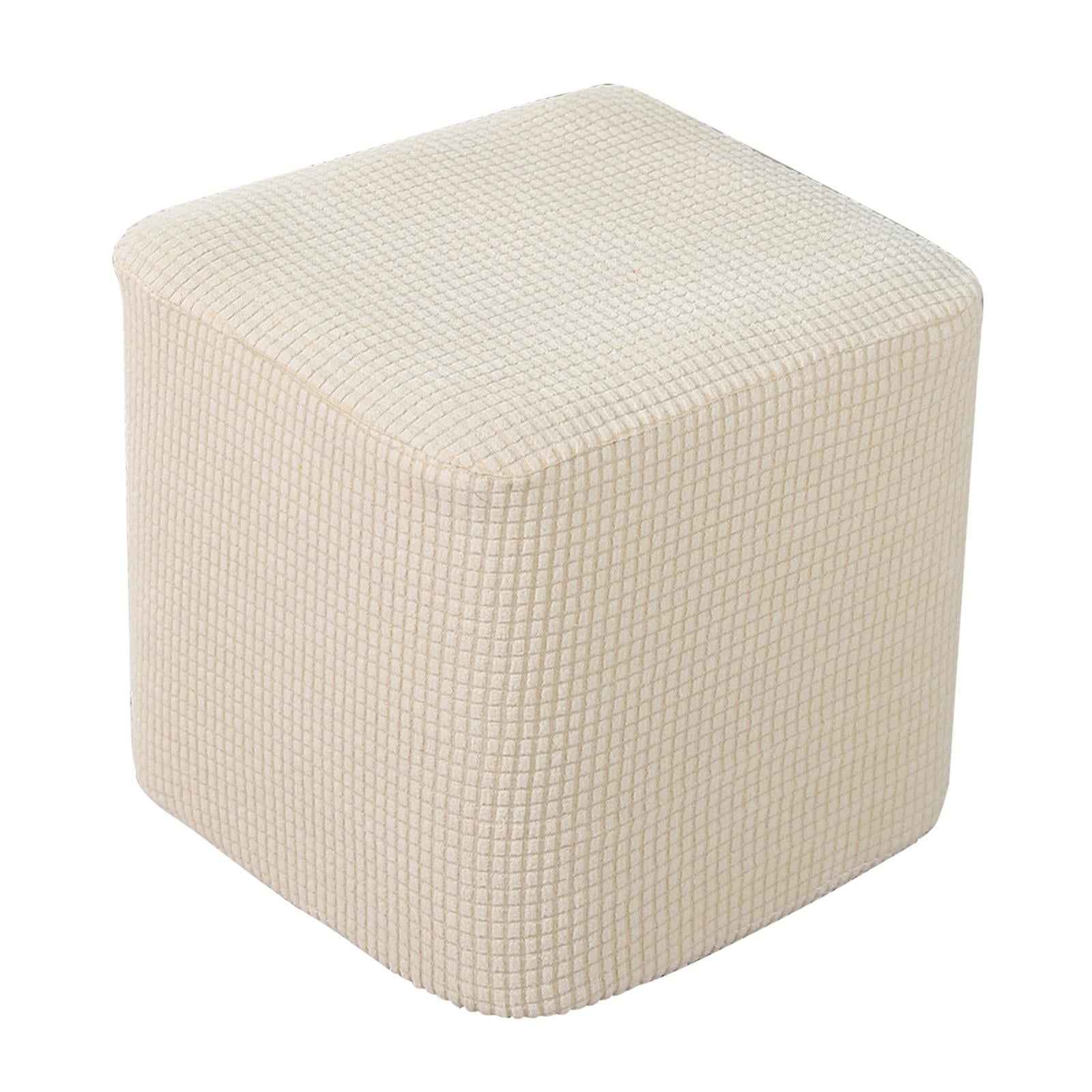 10"-13" Stretch Ottoman Slipcover Footstool Footrest Living Room Soft Cover beige