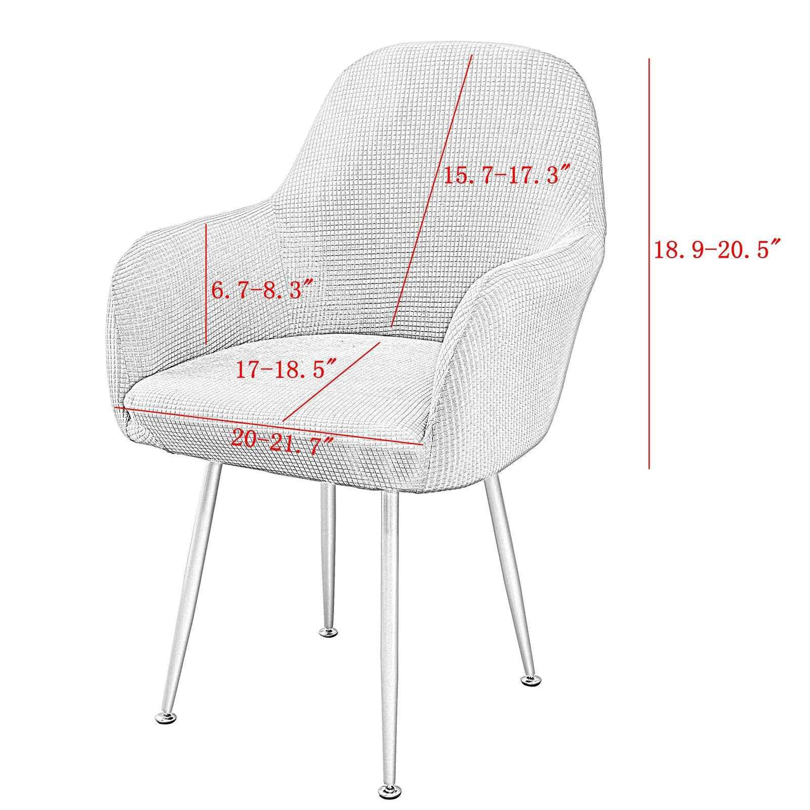 Jacquard Dining Chair Slipcovers Dining Room Chair Protector Dark Gray