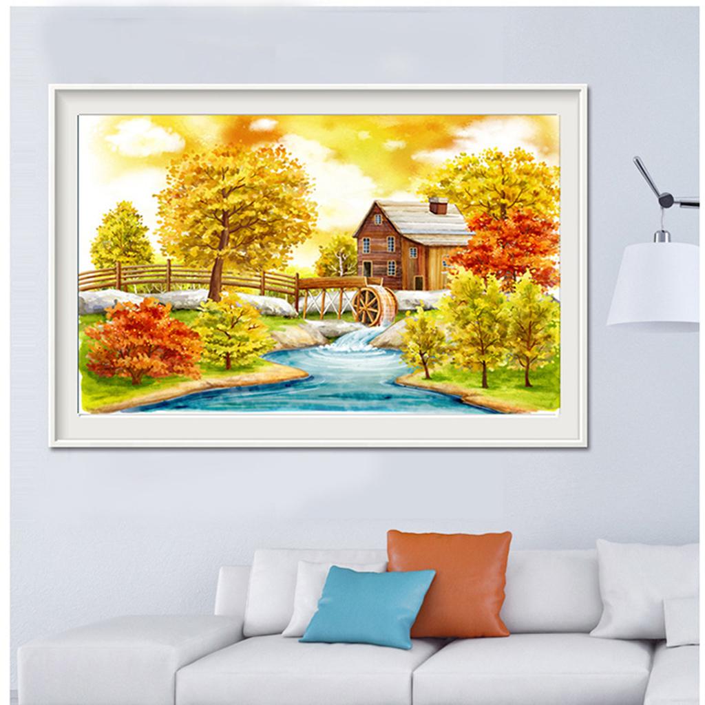 DIY 5D Diamond Paintings Full Drill Embroidery Scenery Cross Stitch 90x65cm
