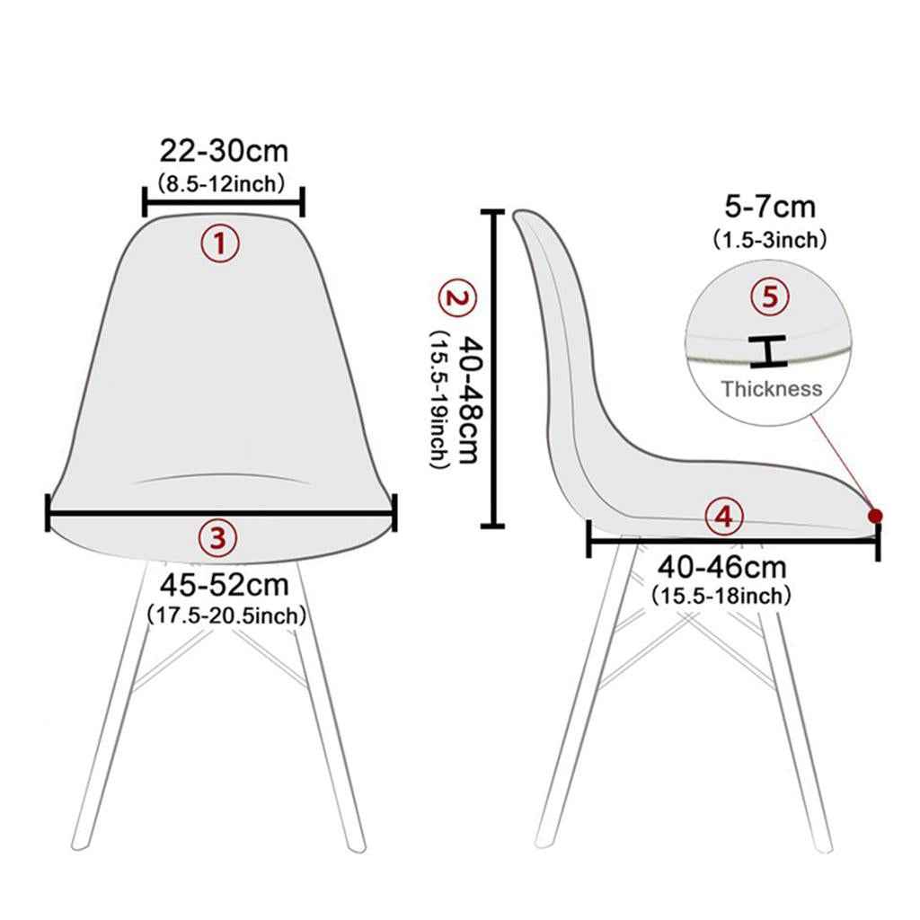 Shell Chair Seat Cover Conferences Hotel Dining Room Slipcover Anti-Dust green