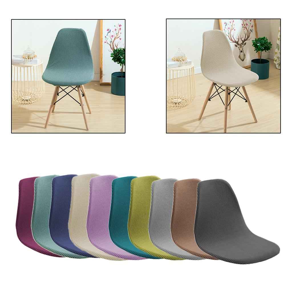 Shell Chair Seat Cover Conferences Hotel Dining Room Slipcover Anti-Dust green