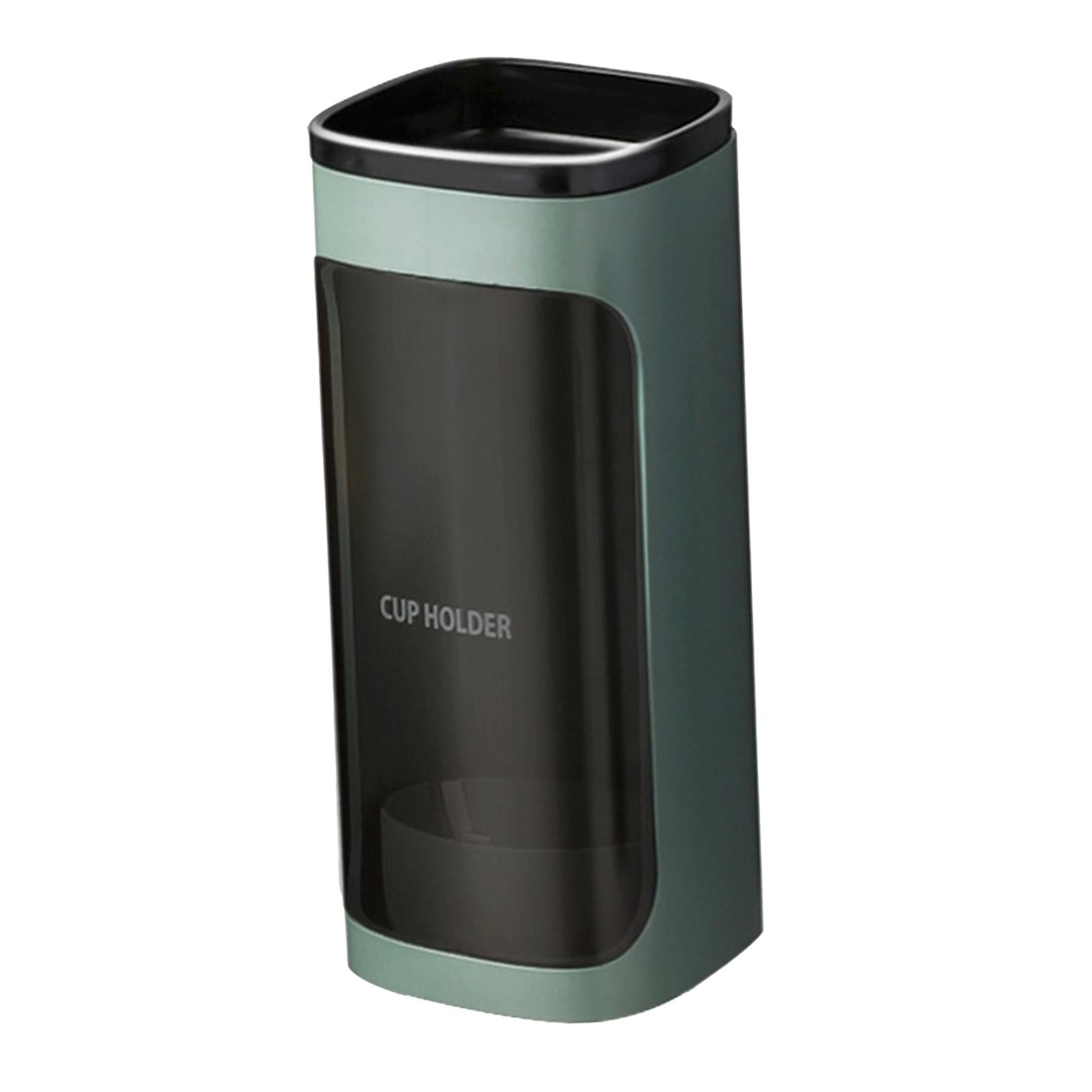 Disposable Cup Dispenser Wall Mounted Cup Dispenser Plastic Cup Organizer Green Single