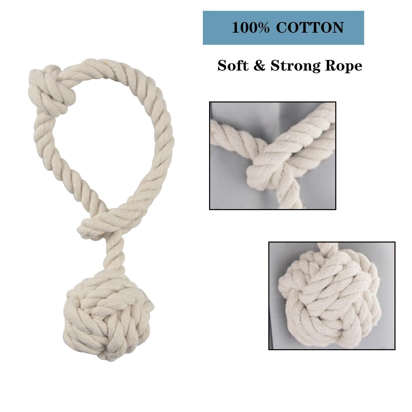 Curtain Rope Tiebacks Home Decorative Drapery Knitting Holdbacks 4PCS Beige