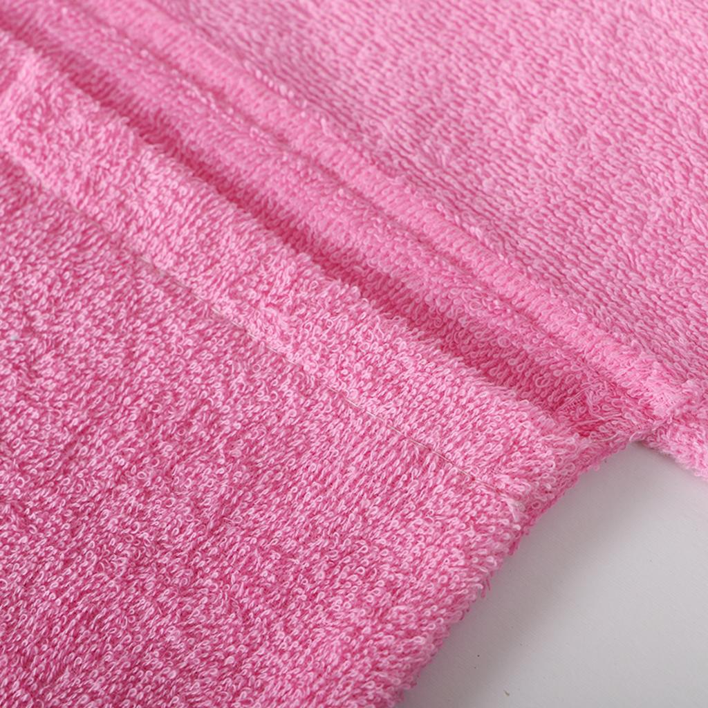 Beach Chair Cover Pool Cotton Lounge Chaise Towel Cover with Storage Pink