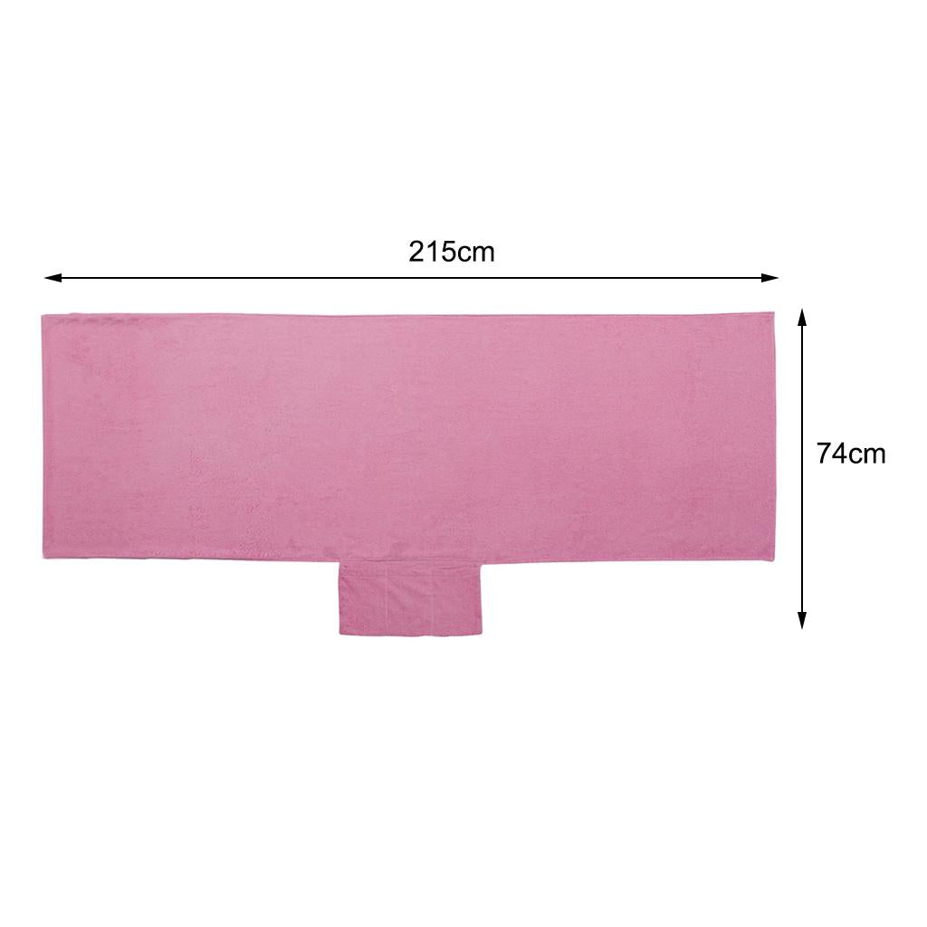 Beach Chair Cover Pool Cotton Lounge Chaise Towel Cover with Storage Pink