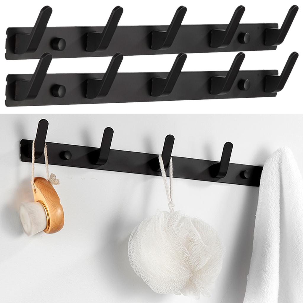 Aluminum Hook Wall Mounted Door Clothes Hanger Coat Rack