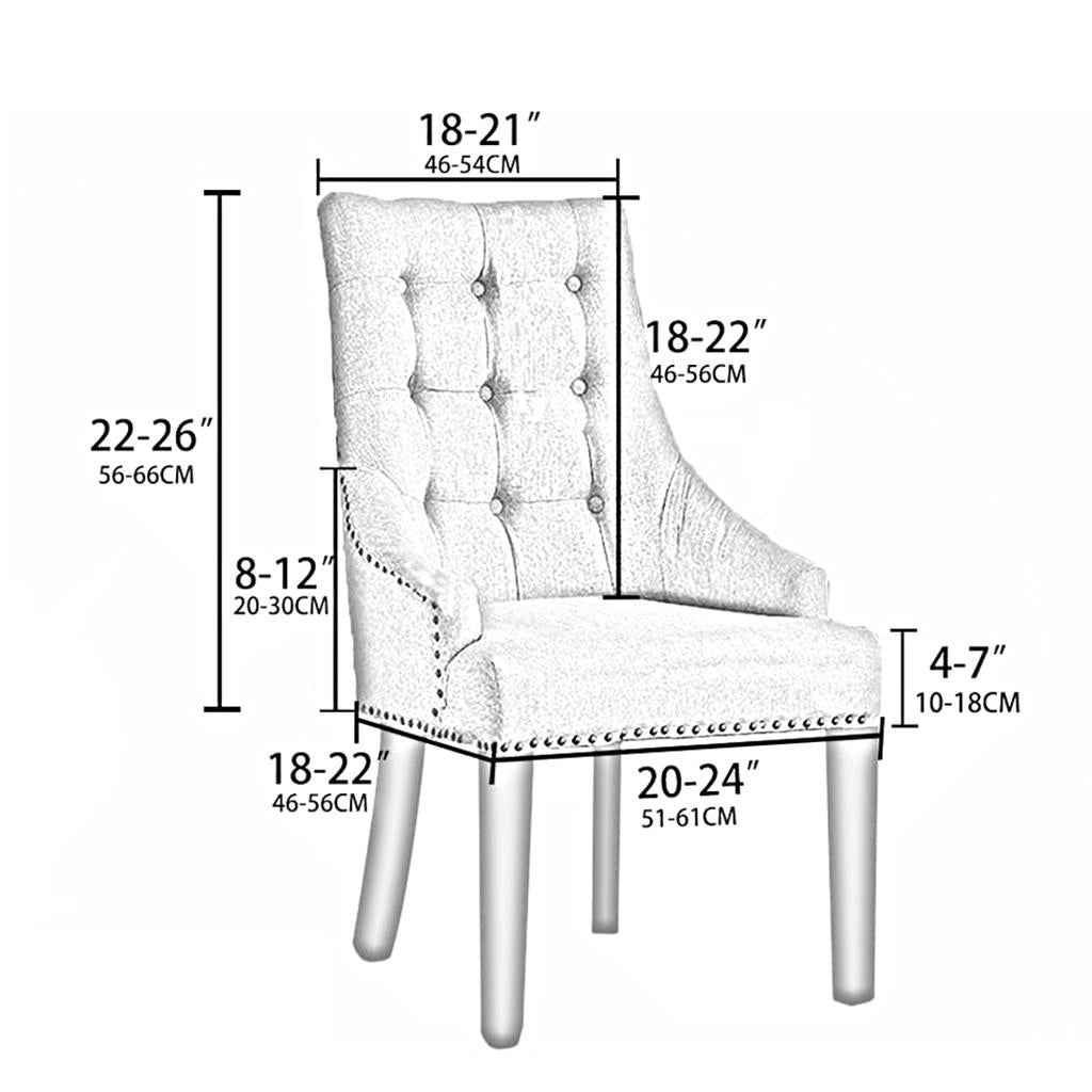 Stretch Wingback Chair Cover Slipcover Reusable Arm Chair Cover Light Coffee