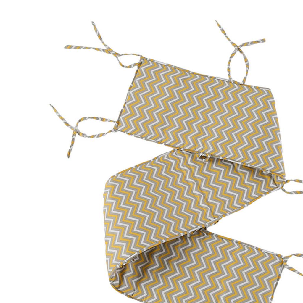 Baby Bumper Pads Comfortable Crib Protector Cotton For Cribs Yellow